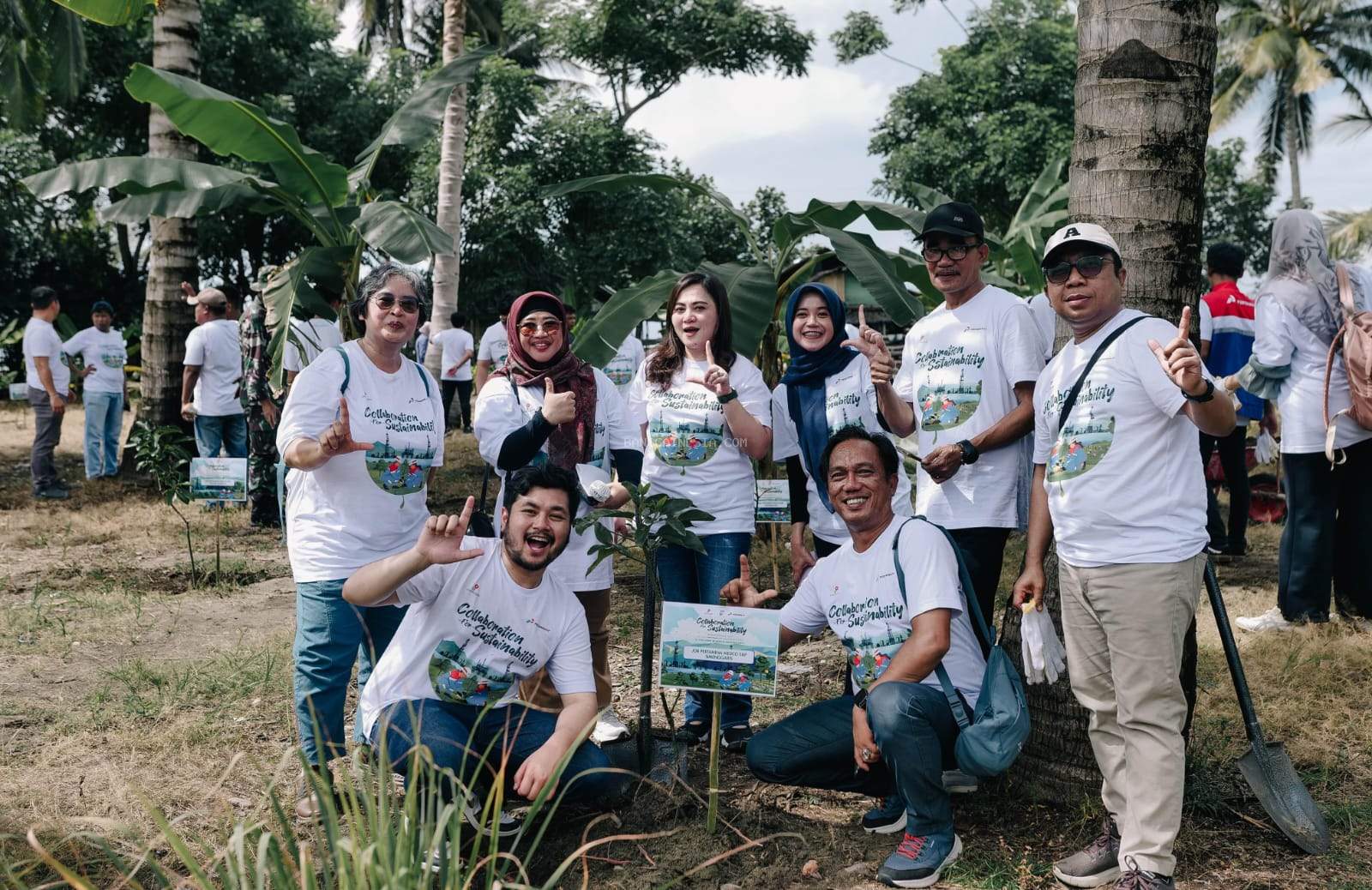 TNI Polri dan Pertamina EP Donggi Matindok Tanam Pohon di SDN Nonong