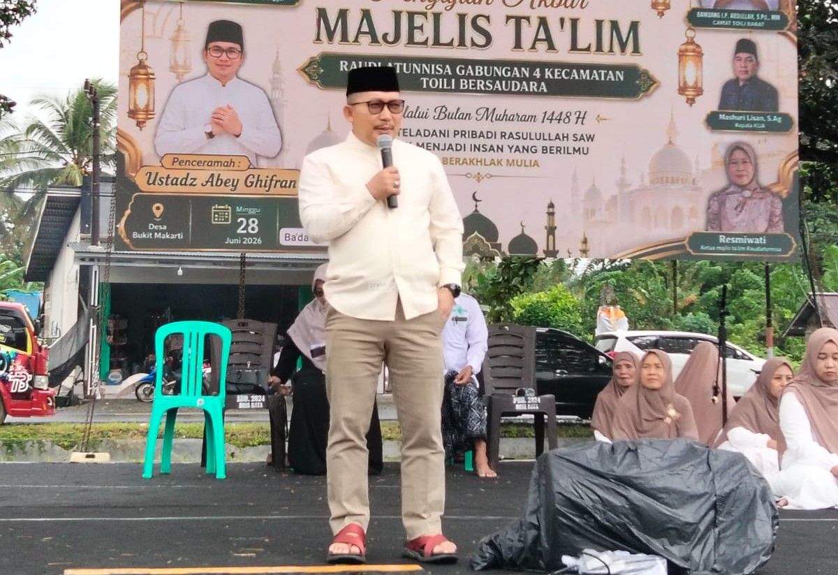 Bupati Banggai Hadiri Tabligh Akbar Gabungan Empat Kecamatan di Toili Barat